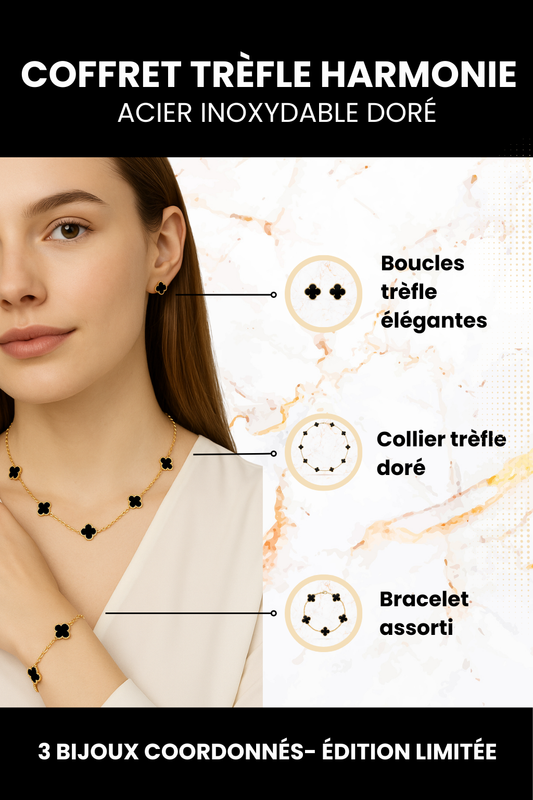 Coffret Trèfle Harmonie – Noir 🖤