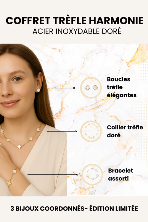 Coffret Trèfle Harmonie – Blanc 🤍